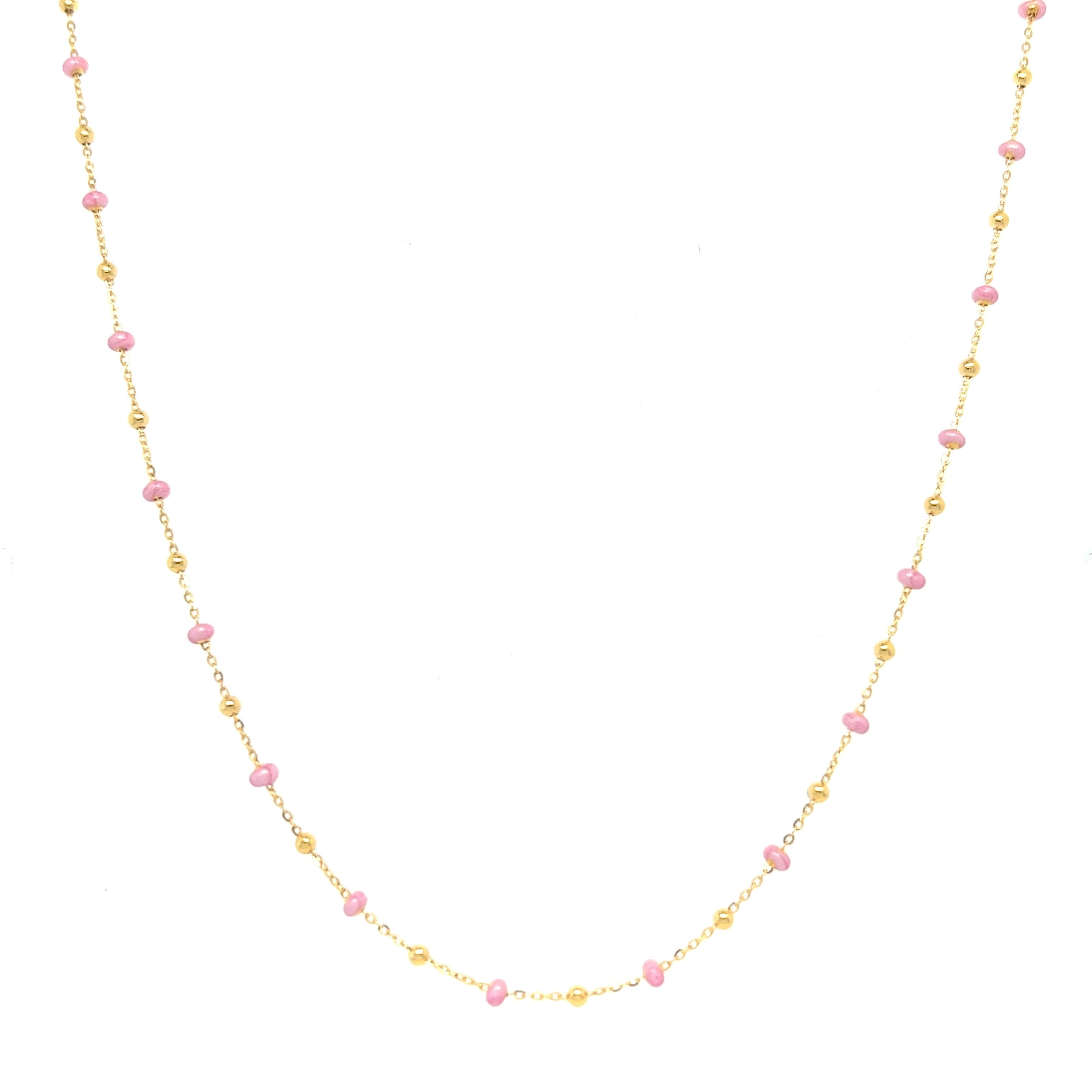 Pretty in Pink Beaded Necklace