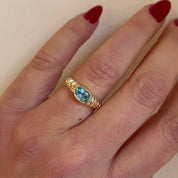 Gemstone Ripple Ring