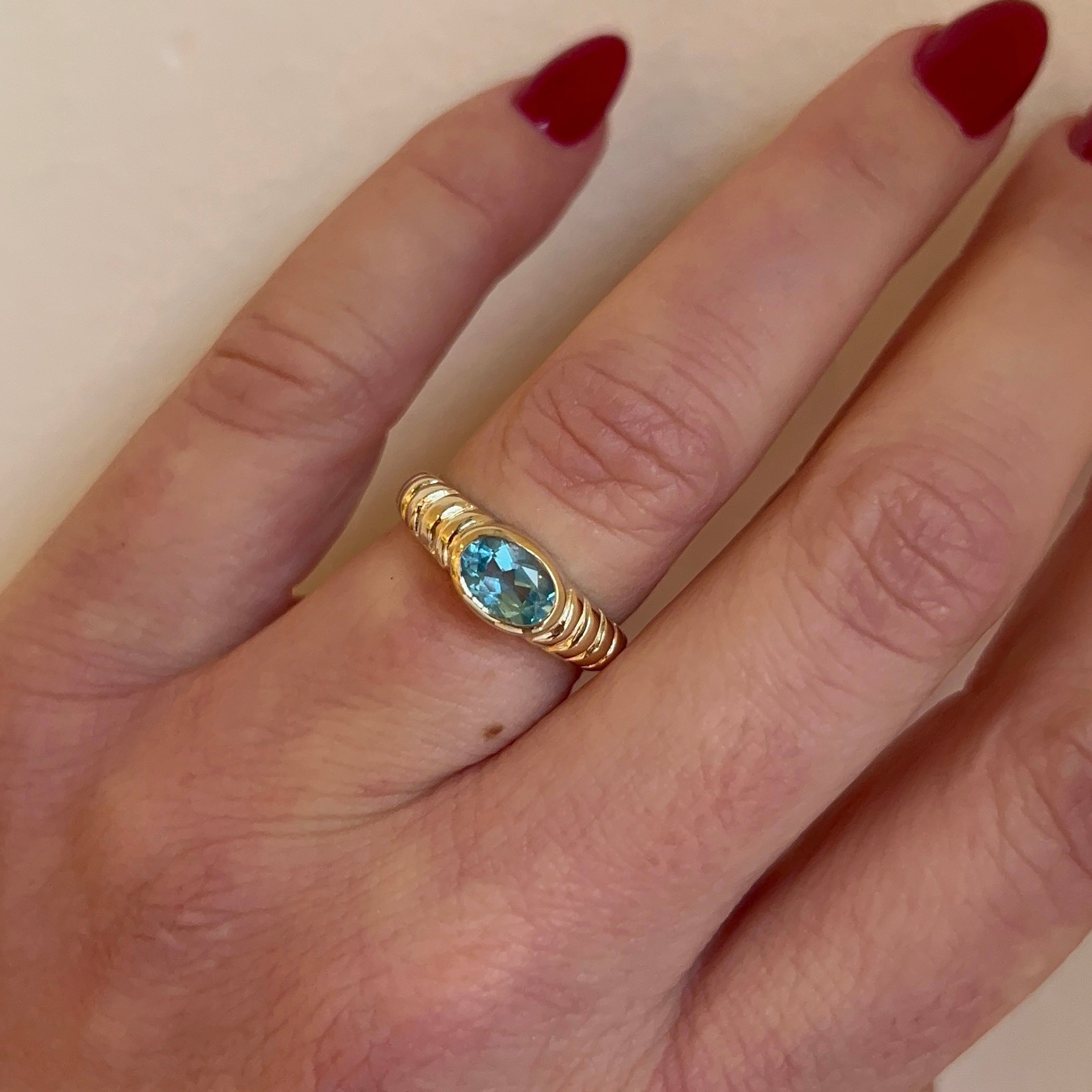 Gemstone Ripple Ring