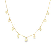 Pearl Dangle Station Necklace