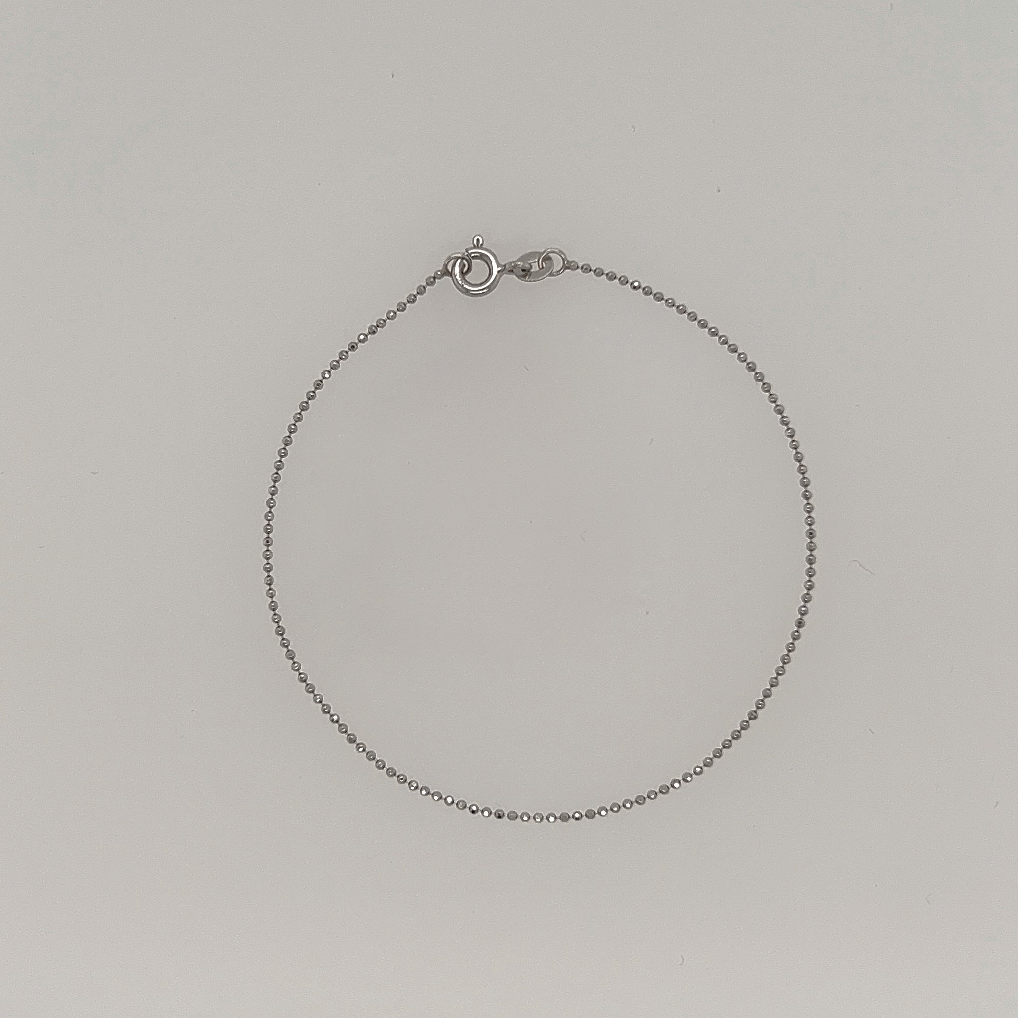Petite Diamond Cut Bead Chain Bracelet