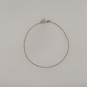 Petite Diamond Cut Bead Chain Bracelet