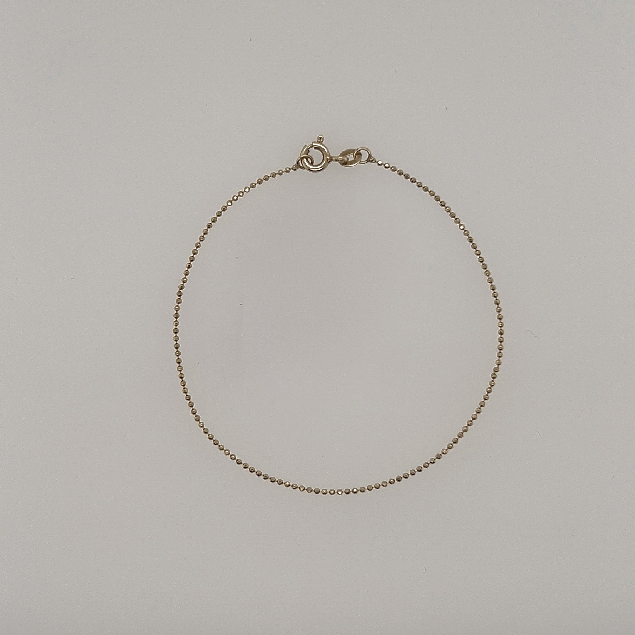 Petite Diamond Cut Bead Chain Bracelet