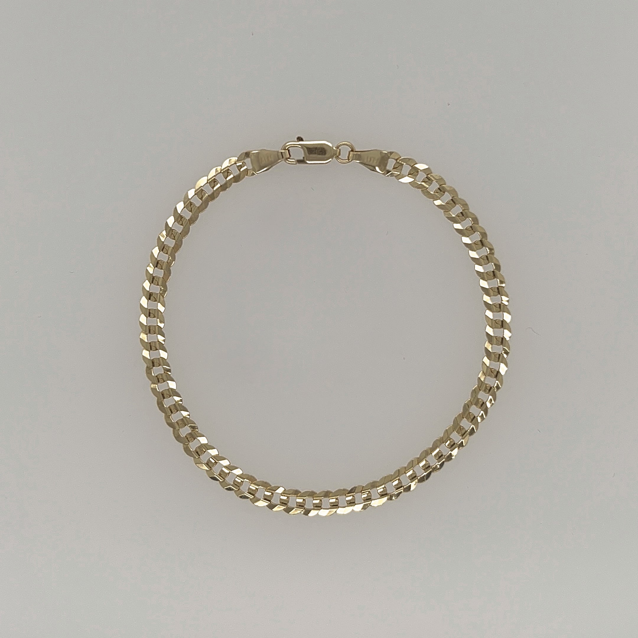 Bevelled Curb Chain Bracelet