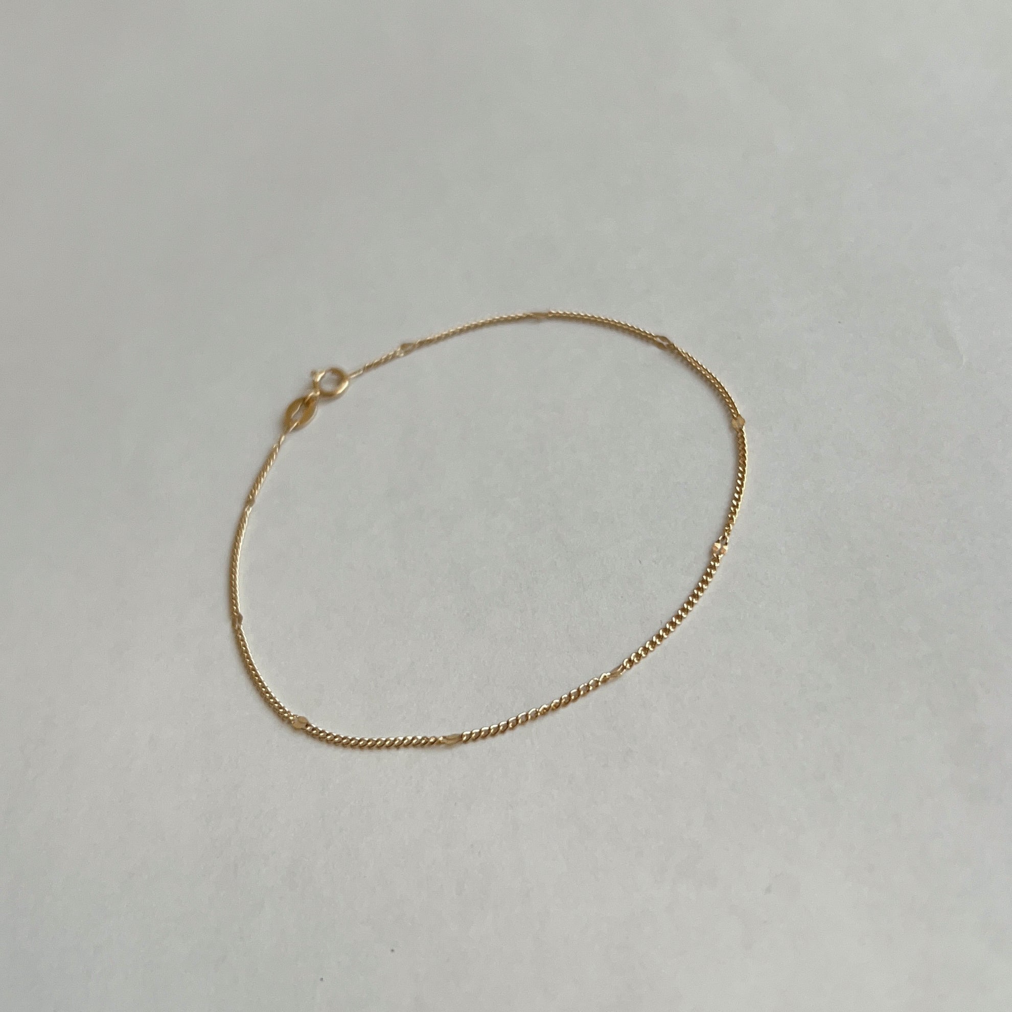 Diamond Cut Curb Chain Bracelet