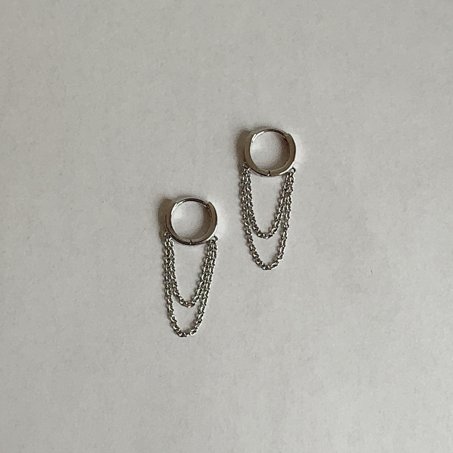 Double Chain Drop Earrings