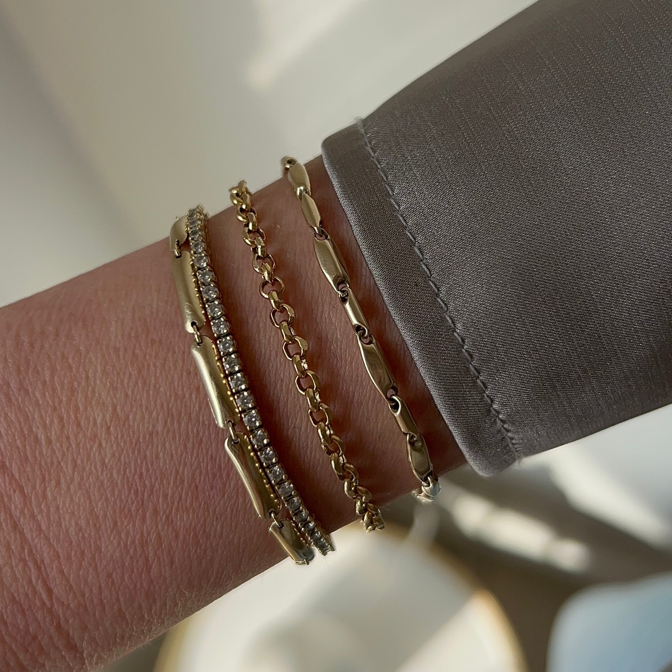 Diamond Cut Rolo Bracelet