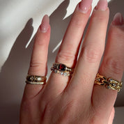 Gemstone Ripple Ring