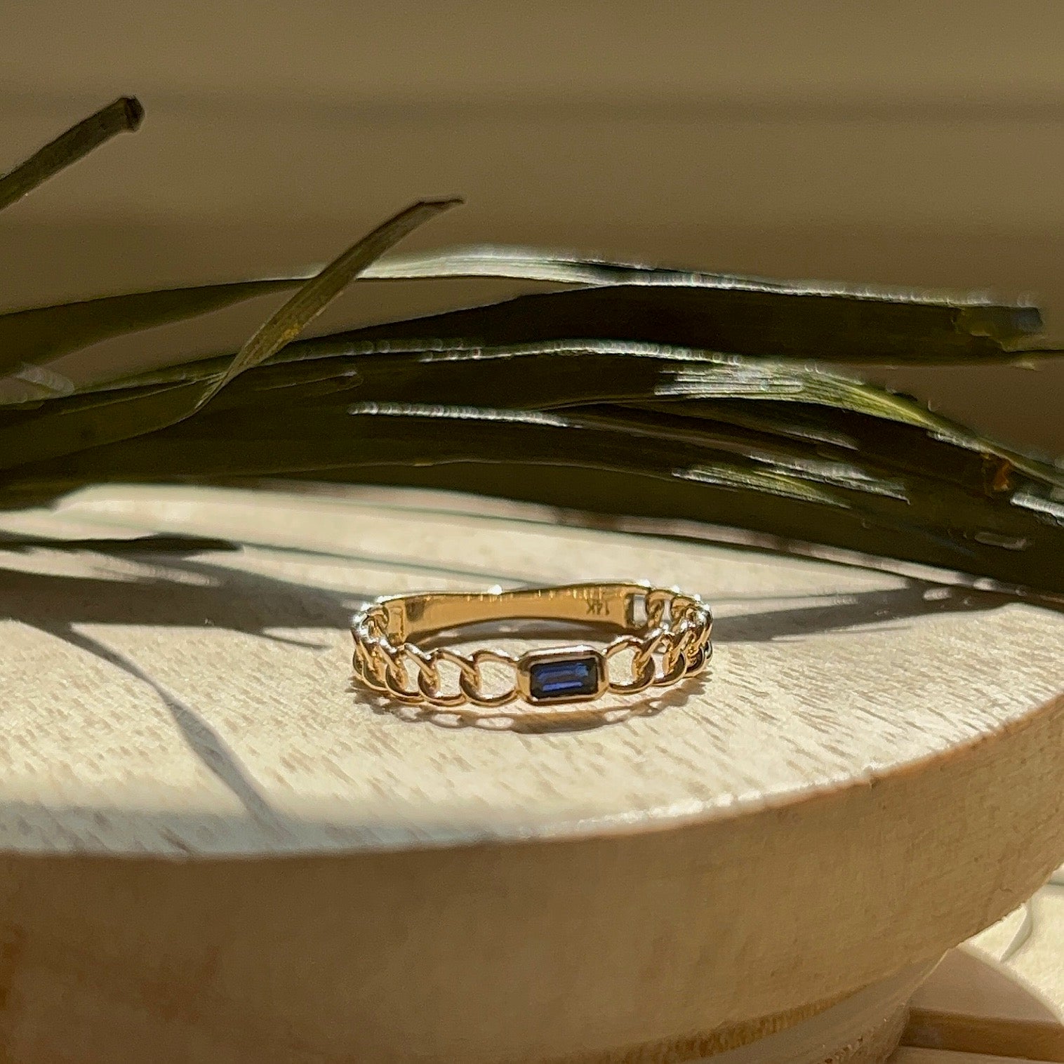 Sapphire Link Ring