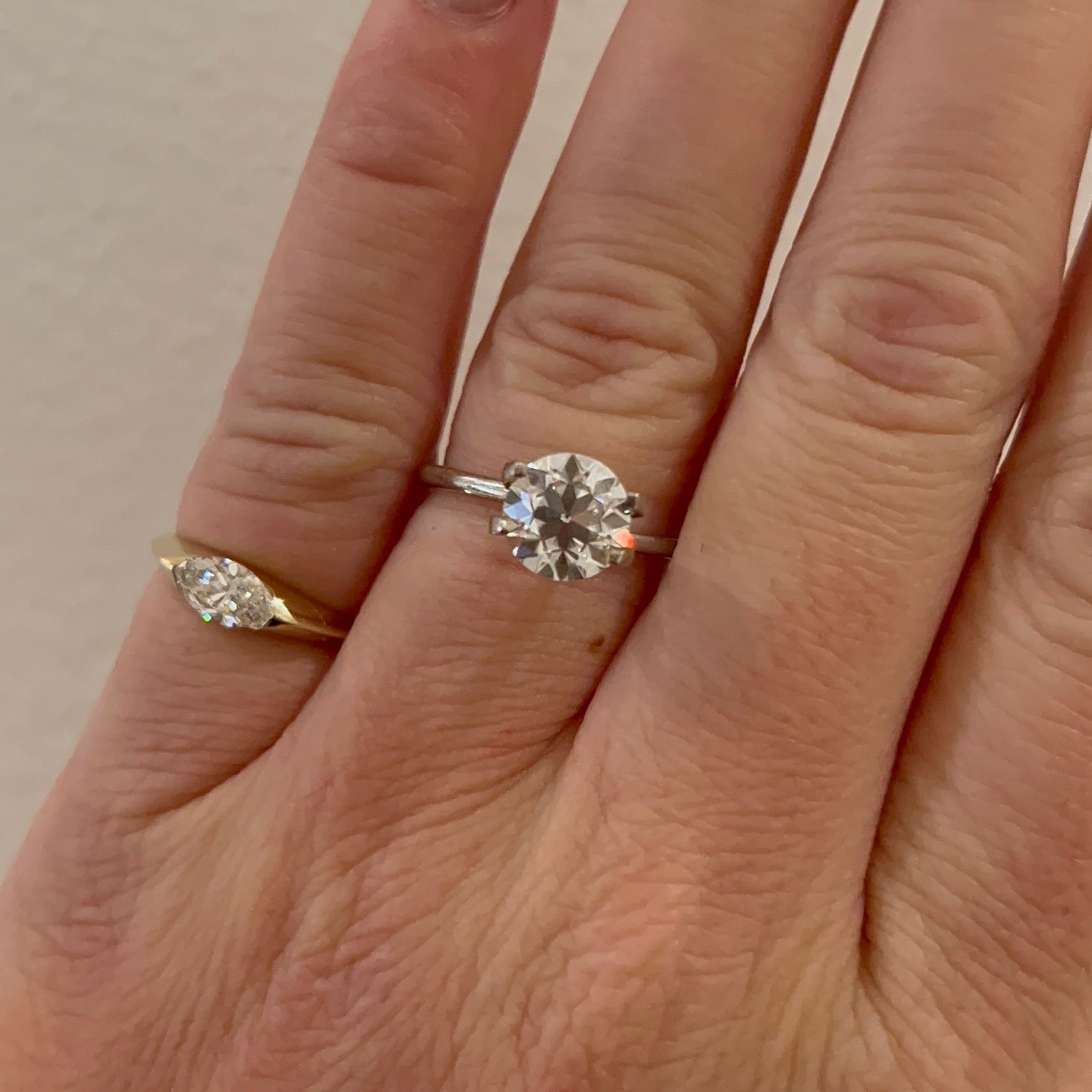 Lab Old European Cut 1.90 ct E VS1