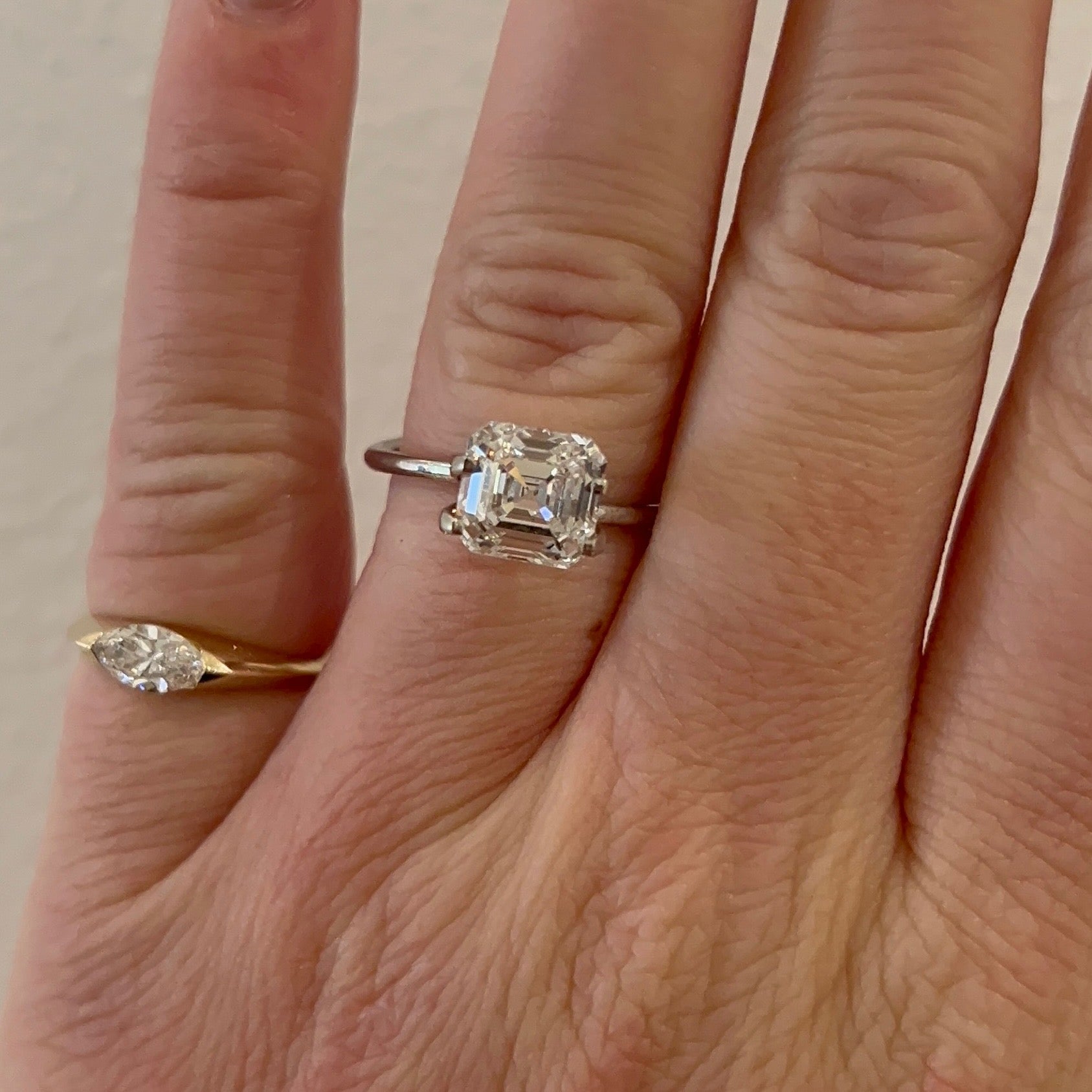 Lab Asscher 3.06ct F VS1