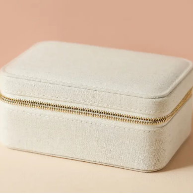 Natural Linen Jewellery Case