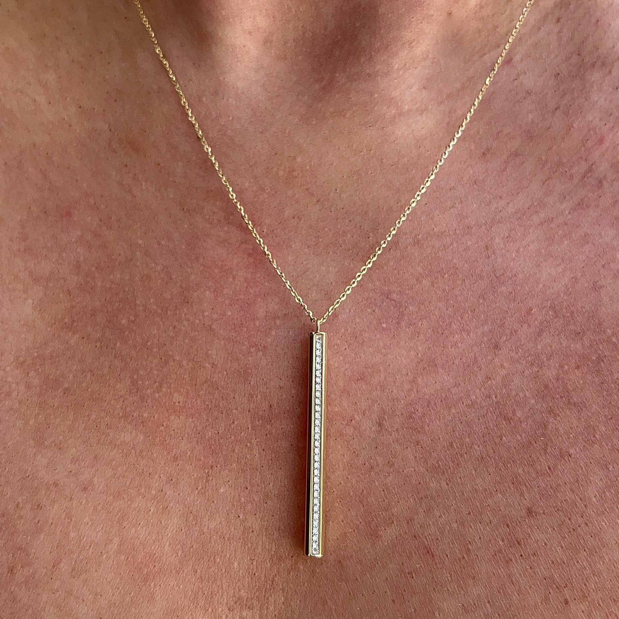 Between the Lines Drop Necklace